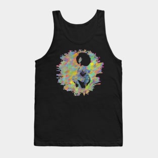 Watercolor beautiful afro Tank Top